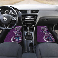 Samoan Siapo Art Tattoo Polynesian Pattern Car Mats Purple Color LT03 Set 2pcs - Front Purple - Polynesian Pride