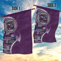 Samoan Siapo Art Tattoo Polynesian Pattern Garden Flag Purple Color - Polynesian Pride