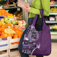 Samoan Siapo Art Tattoo Polynesian Pattern Grocery Bag Purple Color LT03 - Polynesian Pride
