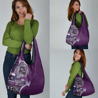 Samoan Siapo Art Tattoo Polynesian Pattern Grocery Bag Purple Color LT03 - Polynesian Pride