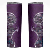Samoan Siapo Art Tattoo Polynesian Pattern Skinny Tumbler Purple Color - Polynesian Pride
