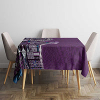 Samoan Siapo Art Tattoo Polynesian Pattern Tablecloth Purple Color LT03 - Polynesian Pride