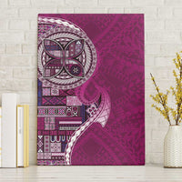 Samoan Siapo Art Tattoo Polynesian Pattern Canvas Wall Art Pink Color LT03 Without Frame Pink - Polynesian Pride