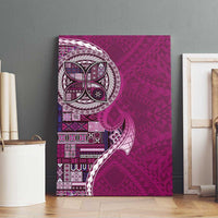 Samoan Siapo Art Tattoo Polynesian Pattern Canvas Wall Art Pink Color LT03 - Polynesian Pride