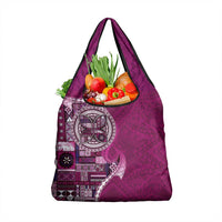 Samoan Siapo Art Tattoo Polynesian Pattern Grocery Bag Pink Color LT03 1-pack One Size Pink - Polynesian Pride