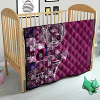 Samoan Siapo Art Tattoo Polynesian Pattern Quilt Pink Color - Polynesian Pride