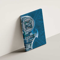 Samoan Siapo Art Tattoo Polynesian Pattern Canvas Wall Art Teal Color LT03 - Polynesian Pride