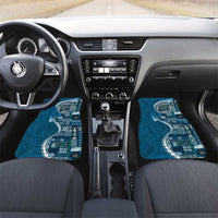 Samoan Siapo Art Tattoo Polynesian Pattern Car Mats Teal Color LT03 Set 2pcs - Front Teal - Polynesian Pride
