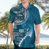 Samoan Siapo Art Tattoo Polynesian Pattern Hawaiian Shirt Teal Color LT03 - Polynesian Pride