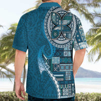 Samoan Siapo Art Tattoo Polynesian Pattern Hawaiian Shirt Teal Color LT03 - Polynesian Pride