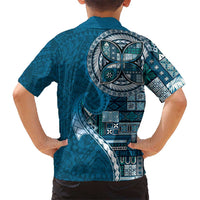Samoan Siapo Art Tattoo Polynesian Pattern Hawaiian Shirt Teal Color LT03 - Polynesian Pride
