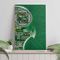 Samoan Siapo Art Tattoo Polynesian Pattern Canvas Wall Art Green Color LT03 - Polynesian Pride