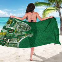 Samoan Siapo Art Tattoo Polynesian Pattern Sarong Green Color - Polynesian Pride