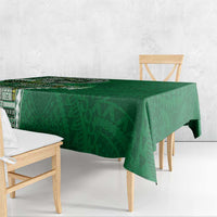Samoan Siapo Art Tattoo Polynesian Pattern Tablecloth Green Color LT03 - Polynesian Pride