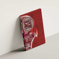 Samoan Siapo Art Tattoo Polynesian Pattern Canvas Wall Art Red Color LT03 - Polynesian Pride