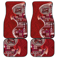 Samoan Siapo Art Tattoo Polynesian Pattern Car Mats Red Color LT03 - Polynesian Pride