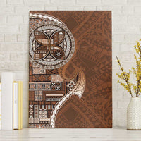 Samoan Siapo Art Tattoo Polynesian Pattern Canvas Wall Art Brown Color LT03 Without Frame Brown - Polynesian Pride