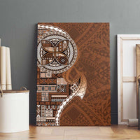 Samoan Siapo Art Tattoo Polynesian Pattern Canvas Wall Art Brown Color LT03 - Polynesian Pride