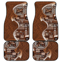 Samoan Siapo Art Tattoo Polynesian Pattern Car Mats Brown Color LT03 - Polynesian Pride