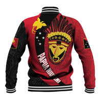 Papua New Guinea Mask Festival Baseball Jacket Papua Niugini Tribe Mask Melanesian Pattern LT03 - Polynesian Pride