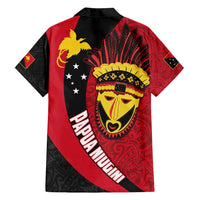 Papua New Guinea Mask Festival Family Matching Off Shoulder Maxi Dress and Hawaiian Shirt Papua Niugini Tribe Mask Melanesian Pattern