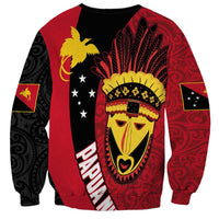 Papua New Guinea Mask Festival Sweatshirt Papua Niugini Tribe Mask Melanesian Pattern LT03 - Polynesian Pride