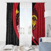 Papua New Guinea Mask Festival Window Curtain Papua Niugini Tribe Mask Melanesian Pattern LT03 - Polynesian Pride