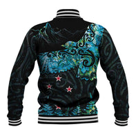 New Zealand Kea Bird Baseball Jacket Maori Tattoo and Silver Fern Paua Shell Style LT03 - Polynesian Pride