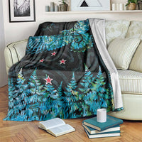 New Zealand Kea Bird Blanket Maori Tattoo and Silver Fern Paua Shell Style LT03 Black - Polynesian Pride