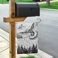 New Zealand Kea Bird Garden Flag Maori Tattoo and Silver Fern White Color LT03 - Polynesian Pride