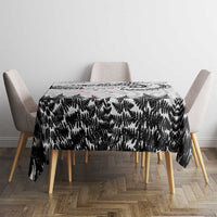 New Zealand Kea Bird Tablecloth Maori Tattoo and Silver Fern White Color LT03 - Polynesian Pride