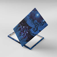 New Zealand Kea Bird Canvas Wall Art Maori Tattoo and Silver Fern Matariki Style