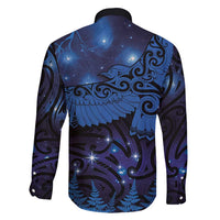 New Zealand Kea Bird Family Matching Long Sleeve Bodycon Dress and Hawaiian Shirt Maori Tattoo and Silver Fern Matariki Style