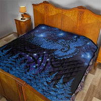 New Zealand Kea Bird Quilt Maori Tattoo and Silver Fern Matariki Style