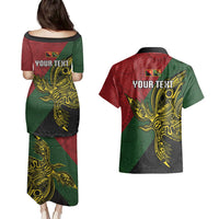 Custom Papua New Guinea Chimbu Province Couples Matching Puletasi Dress and Hawaiian Shirt PNG Birds Of Paradise Polynesian Arty Style LT03 - Polynesian Pride