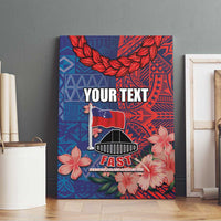 CHOGM FAST Samoa 2024 Canvas Wall Art Samoan Tapa Tribal and Ornament Pattern with Hibiscus