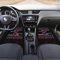 New Zealand Christmas Car Mats Meri Kirihimete Silver Fern Knit Style Pink Color - Polynesian Pride