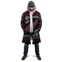 New Zealand Christmas Cloak Meri Kirihimete Silver Fern Knit Style Pink Color - Polynesian Pride