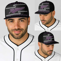 New Zealand Christmas Baseball Net Cap Meri Kirihimete Silver Fern Knit Style Purple Color - Polynesian Pride