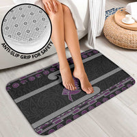 New Zealand Christmas Bathroom Set Meri Kirihimete Silver Fern Knit Style Purple Color - Polynesian Pride