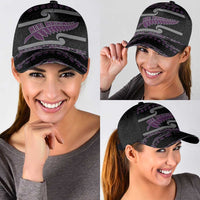New Zealand Christmas Classic Cap Meri Kirihimete Silver Fern Knit Style Purple Color - Polynesian Pride