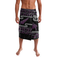 New Zealand Christmas Lavalava Meri Kirihimete Silver Fern Knit Style Purple Color - Polynesian Pride