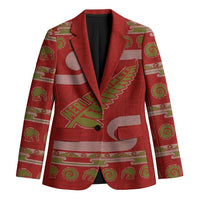New Zealand Christmas Blazer Meri Kirihimete Silver Fern Knit Style Green Color - Polynesian Pride