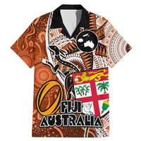 fiji-australia-rugby-family-matching-mermaid-dress-and-hawaiian-shirt-kangaroo-and-palm-tree-orange-tapa-pattern-mix-aboriginal