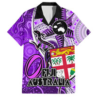 fiji-australia-rugby-family-matching-tank-maxi-dress-and-hawaiian-shirt-kangaroo-and-palm-tree-purple-tapa-pattern-mix-aboriginal