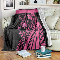 Breast Cancer Awareness Blanket Think Pink Polynesian Ribbon and Butterfly LT03 Pink - Polynesian Pride