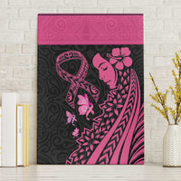 Breast Cancer Awareness Canvas Wall Art Think Pink Polynesian Ribbon and Butterfly LT03 Without Frame Pink - Polynesian Pride