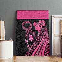 Breast Cancer Awareness Canvas Wall Art Think Pink Polynesian Ribbon and Butterfly LT03 - Polynesian Pride