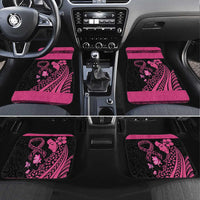 Breast Cancer Awareness Car Mats Think Pink Polynesian Ribbon and Butterfly LT03 Set 4pcs Pink - Polynesian Pride