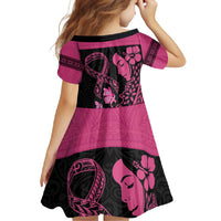Breast Cancer Awareness Family Matching Off Shoulder Maxi Dress and Hawaiian Shirt Think Pink Polynesian Ribbon and Butterfly LT03 - Polynesian Pride
